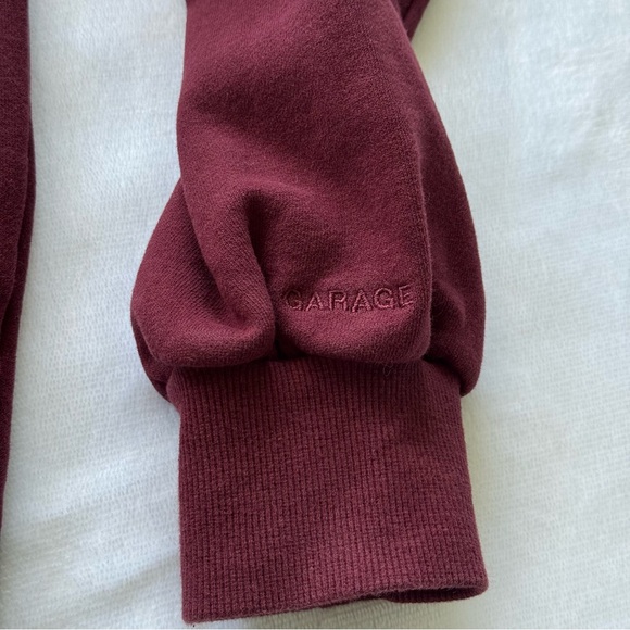 Garage Red Crewneck Sweater with Ribbed Cuffs, Size XXS - Picture 3 of 9